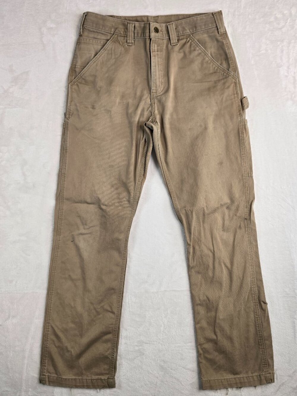 Carhartt Mens 32x32 Relaxed Fit Straight Twill Dungaree Style B324 DKH Dark Khak
